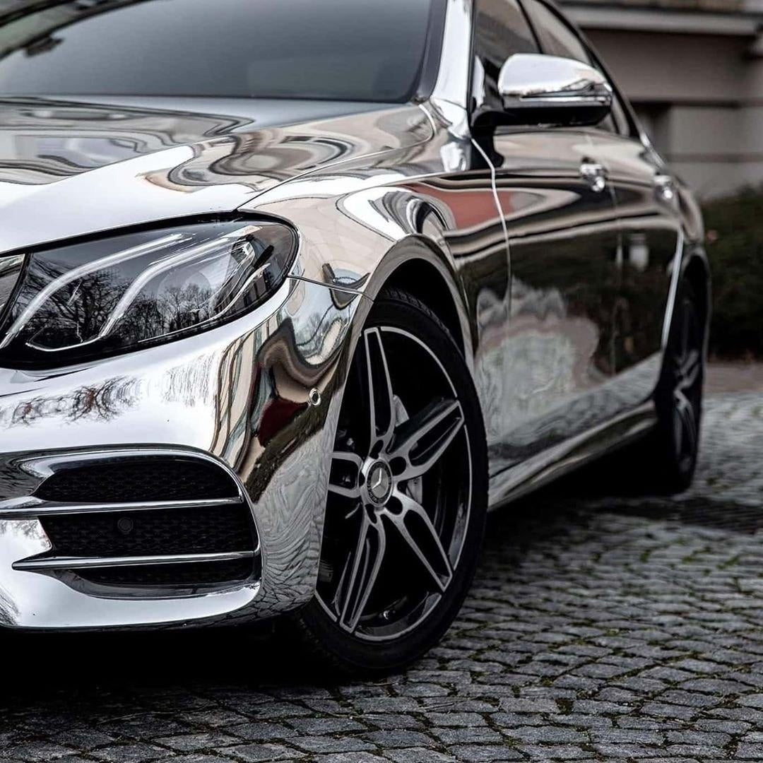 Benz|Mirror Chrome Silver Vinyl Wrap|Eowrap