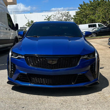 Cadillac CT4-V|Glossy Metallic Cobalt Blue Vinyl Wrap|Eowrap