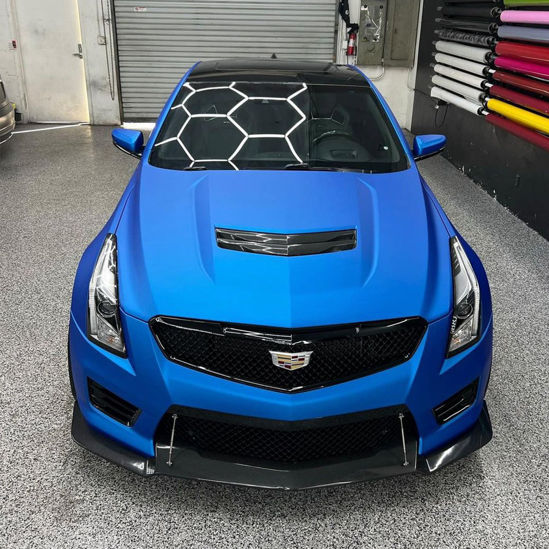 Cadillac|Satin Chrome Silk Ultramarine Vinyl Wrap|Eowrap