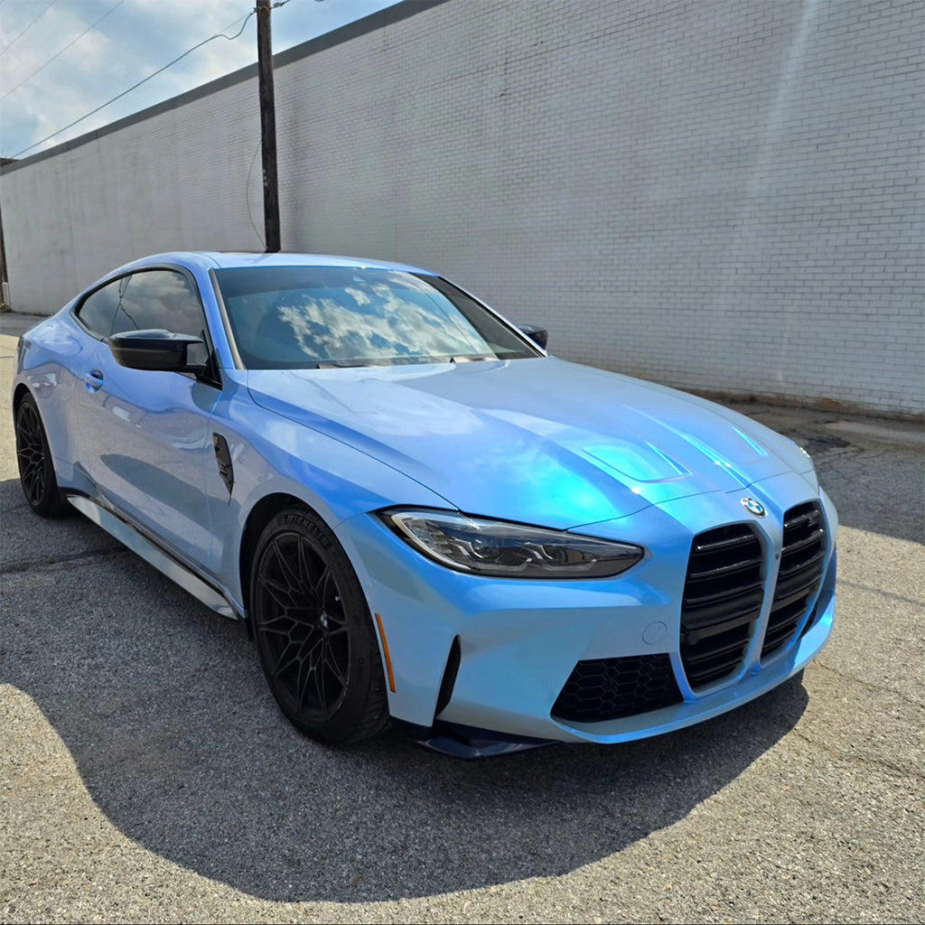 Candy Gloss Gray Blue Vinyl Wrap
