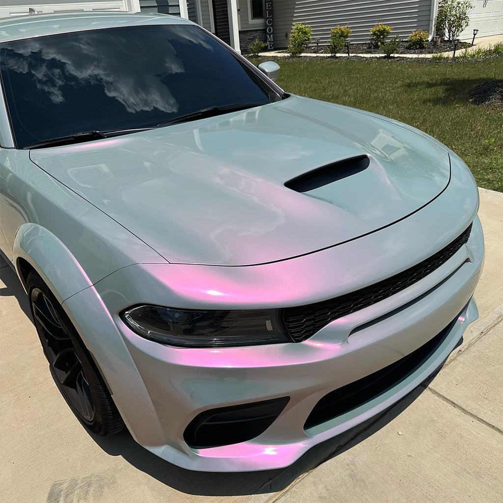 Candy Gloss Gray Pink Vinyl Wrap