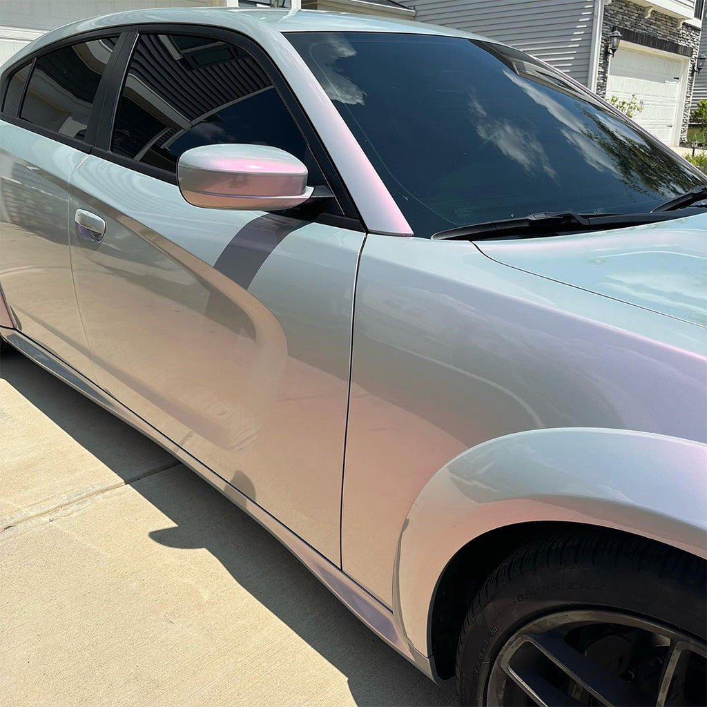 Candy Gloss Gray Pink Vinyl Wrap