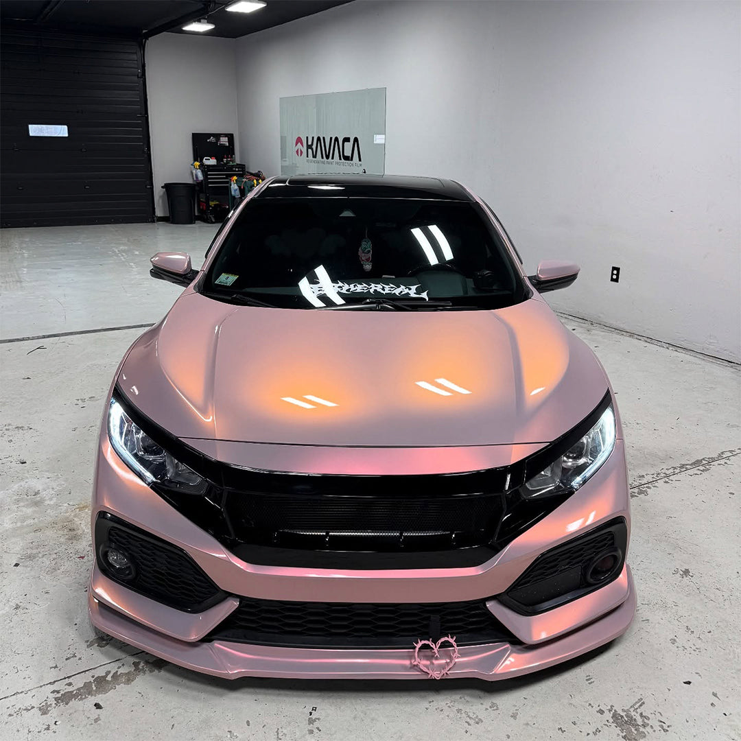 Candy Gloss Gray Red Vinyl Wrap