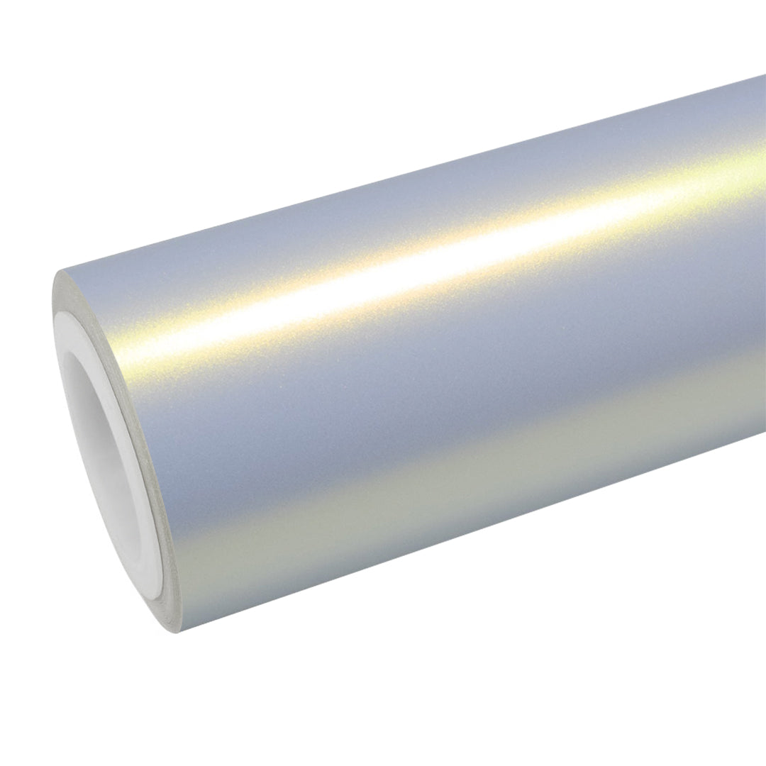 Candy Matte Platinum Gold Vinyl Wrap roll and finish view