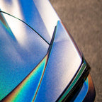 Matte Rainbow Laser Silver Vinyl Wrap - product view 4