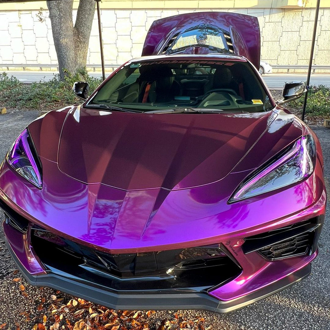 Chevrolet Corvette|Glossy Metallic Grape Purple Vinyl Wrap|Eowrap