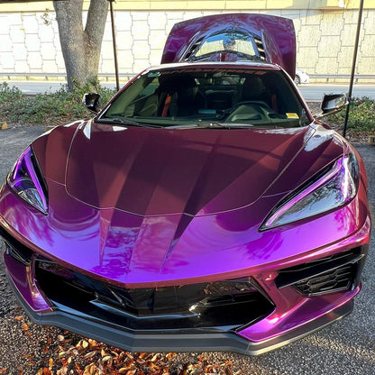 Chevrolet Corvette|Glossy Metallic Grape Purple Vinyl Wrap|Eowrap