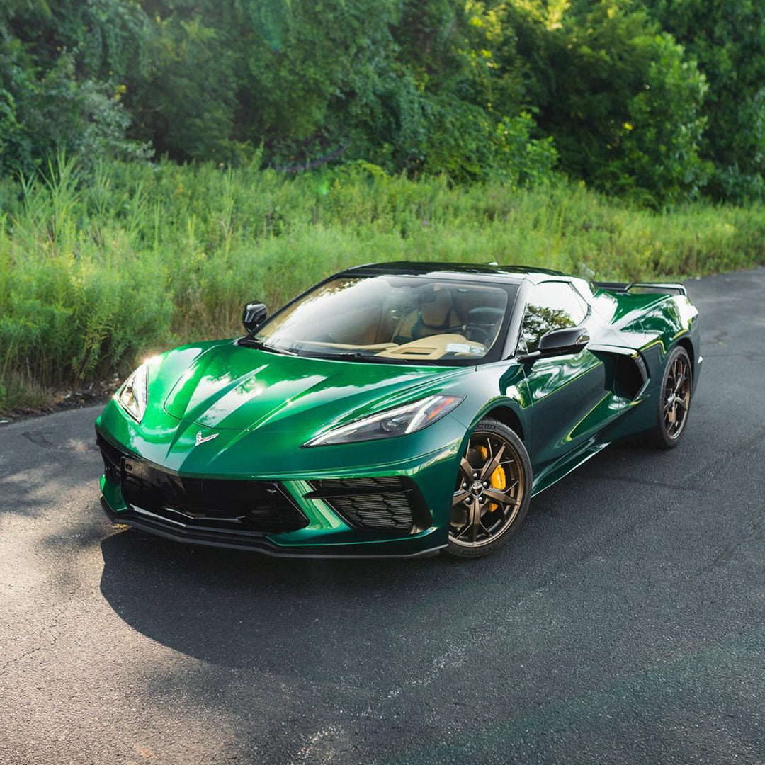 Chevrolet Corvette|Glossy Metallic La Salle Green Vinyl Wrap|Eowrap