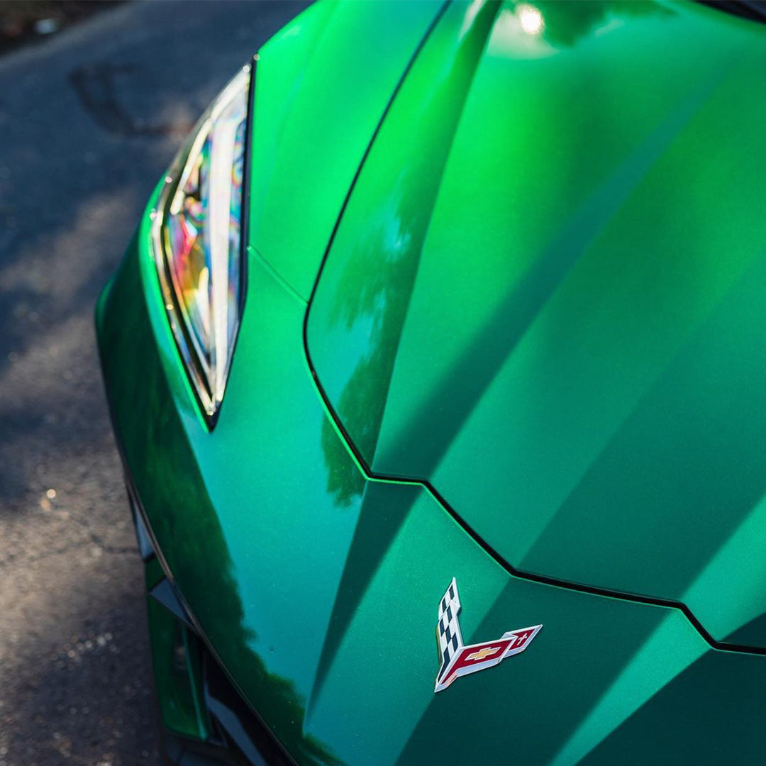 Chevrolet Corvette|Glossy Metallic La Salle Green Vinyl Wrap|Eowrap