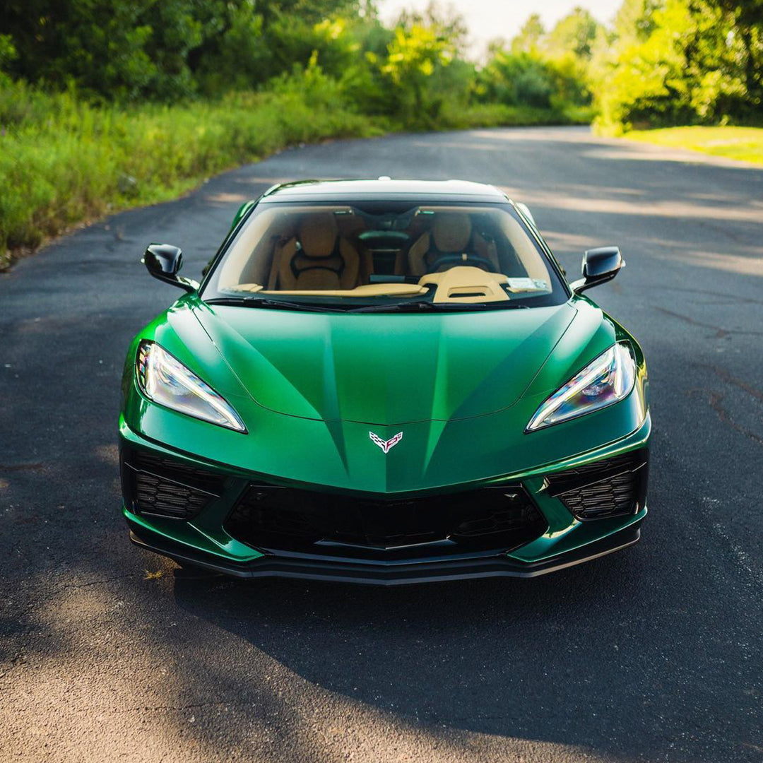 Chevrolet Corvette|Glossy Metallic La Salle Green Vinyl Wrap|Eowrap