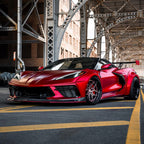 Satin Chrome Prismatic Red Vinyl Wrap - product view 2