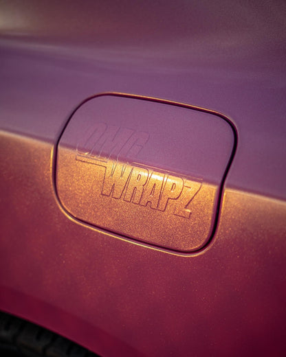 Dodge Charger|Glitter Metallic Diamond Gold Pink Vinyl Wrap|Eowrap