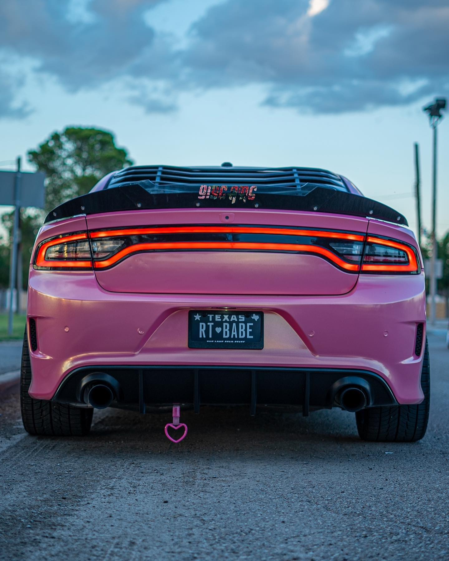 Dodge Charger|Glitter Metallic Diamond Gold Pink Vinyl Wrap|Eowrap