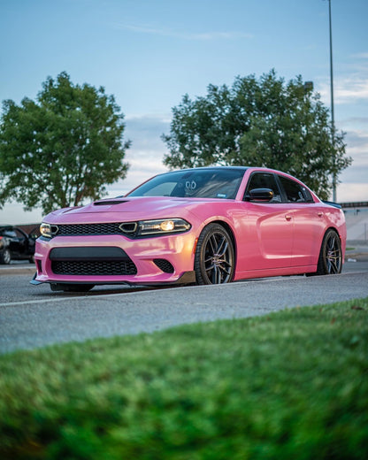 Dodge Charger|Glitter Metallic Diamond Gold Pink Vinyl Wrap|Eowrap