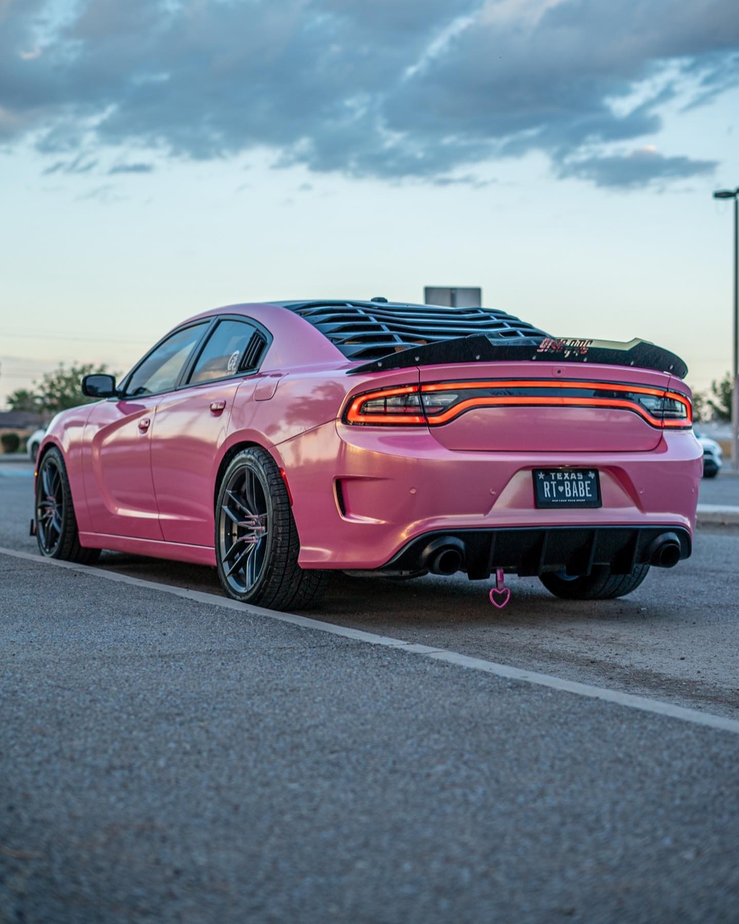 Dodge Charger|Glitter Metallic Diamond Gold Pink Vinyl Wrap|Eowrap