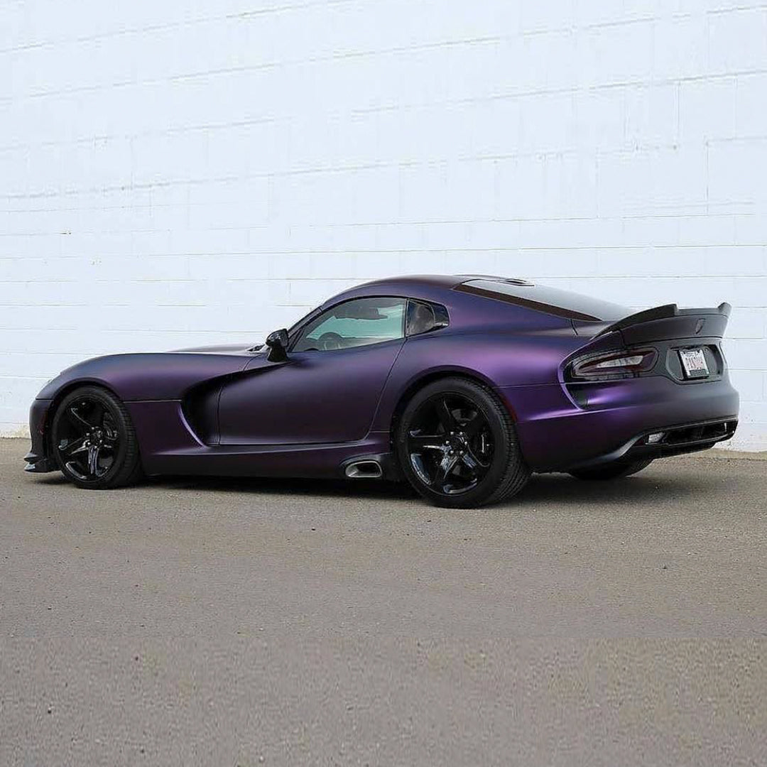 Dodge Viper|Matte Black Purple Vinyl Wrap|Eowrap