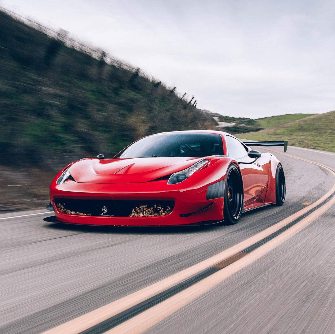 Ferrari 458|Super Glossy Maroon Red Vinyl Wrap|Eowrap