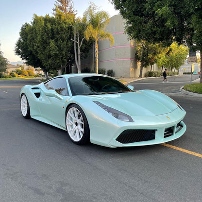 Ferrari 488|High Glossy Jade Green Vinyl Wrap|Eowrap