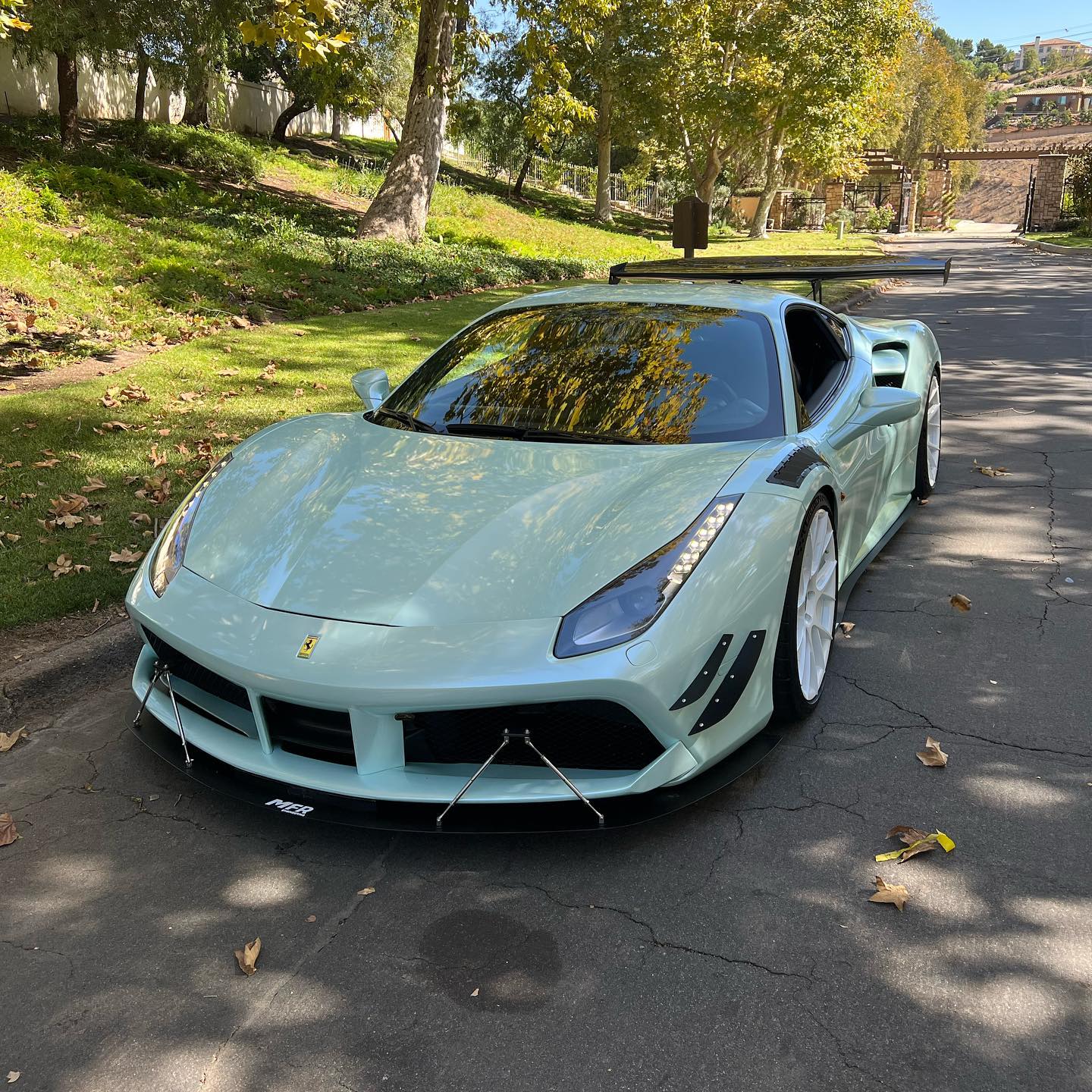 Ferrari 488|High Glossy Jade Green Vinyl Wrap|Eowrap