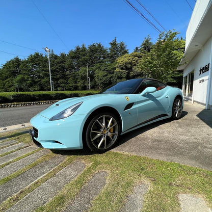 Ferrari California|Super Glossy Yacht Blue Vinyl Wrap|Eowrap