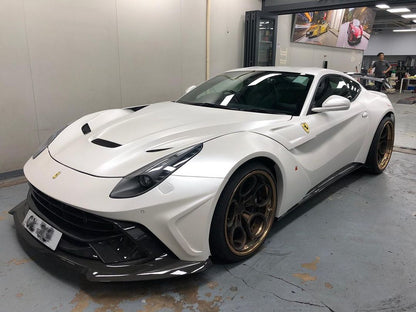 Ferrari F12|Matte Metallic Pearl White Vinyl Wrap|Eowrap