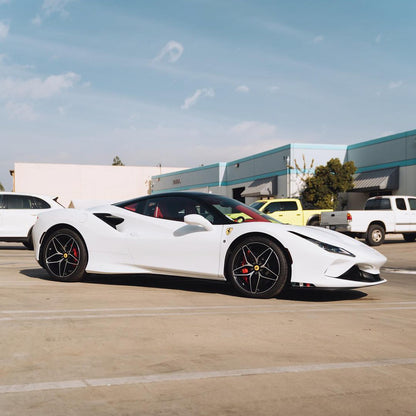 Ferrari F8|High Glossy Crystal White Vinyl Wrap|Eowrap