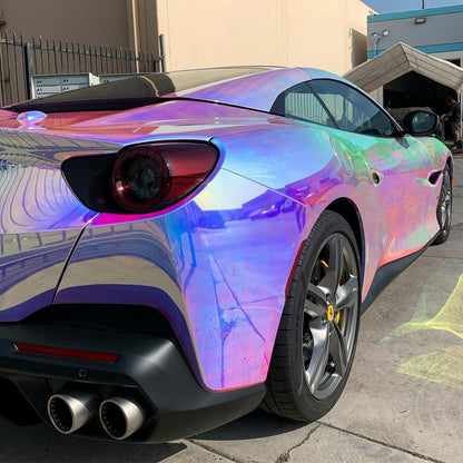 Ferrari|Opal Chrome White Vinyl Wrap Non-Stretchable|Eowrap