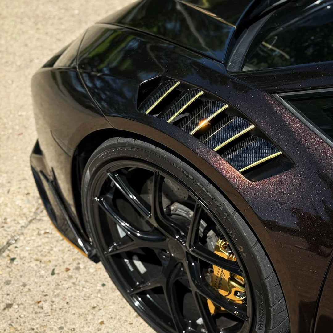 Galaxy Dust Gloss Black Gold Vinyl Wrap