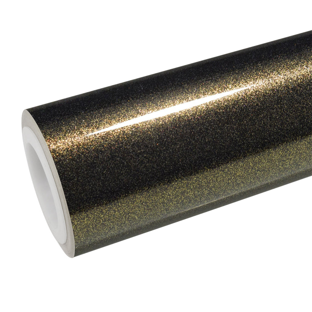 Galaxy Dust Gloss Black Gold Vinyl Wrap - product view 1