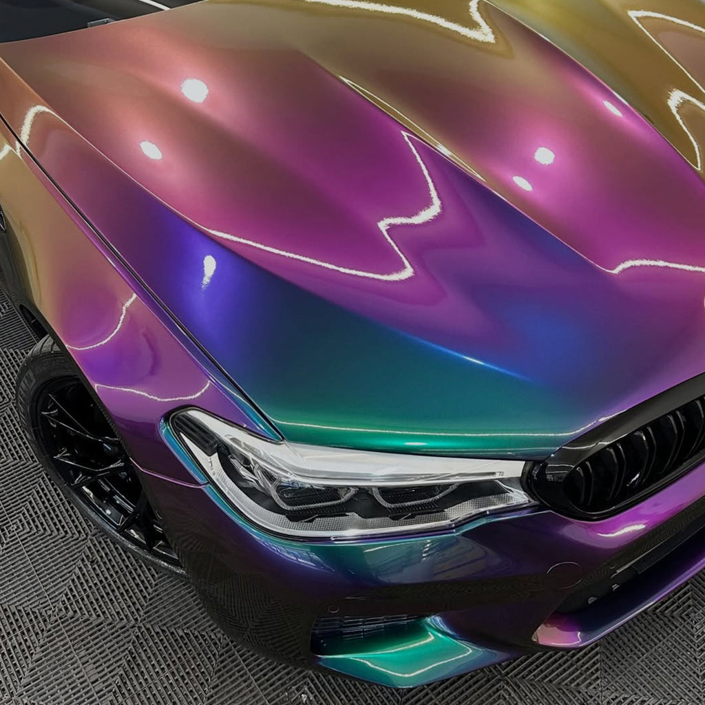 Galaxy Gloss Spectrum Purple Green Color Shift Vinyl Wrap