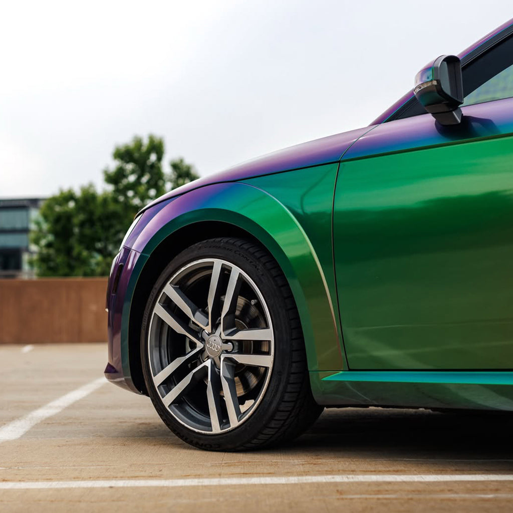 Galaxy Gloss Spectrum Purple Green Color Shift Vinyl Wrap