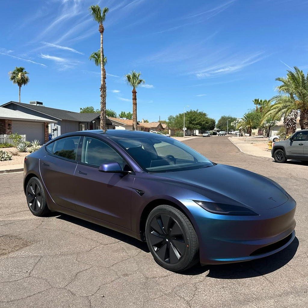 Galaxy Matte Purple Blue Vinyl Wrap