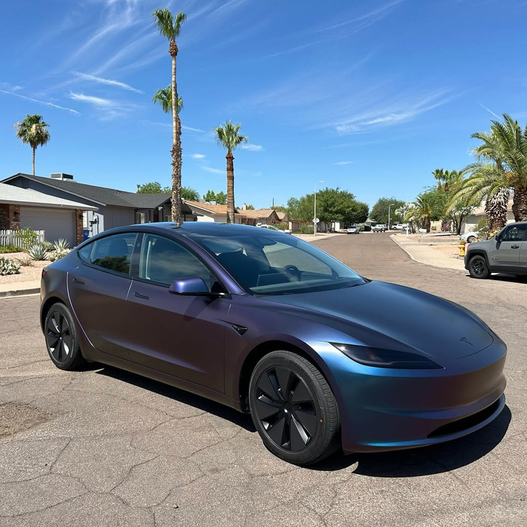 Galaxy Matte Purple Blue Vinyl Wrap