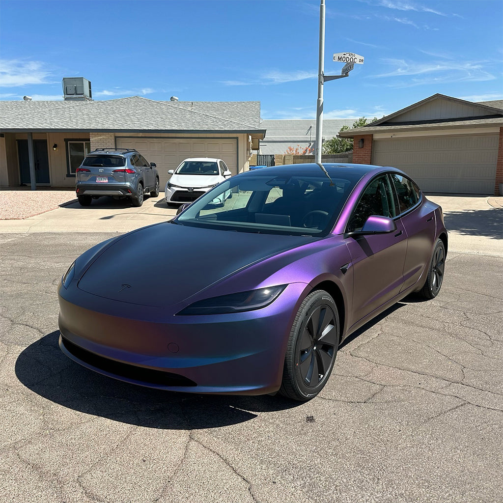 Galaxy Matte Purple Blue Vinyl Wrap