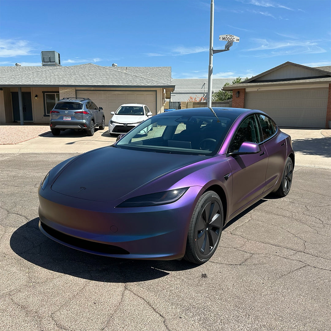 Galaxy Matte Purple Blue Vinyl Wrap