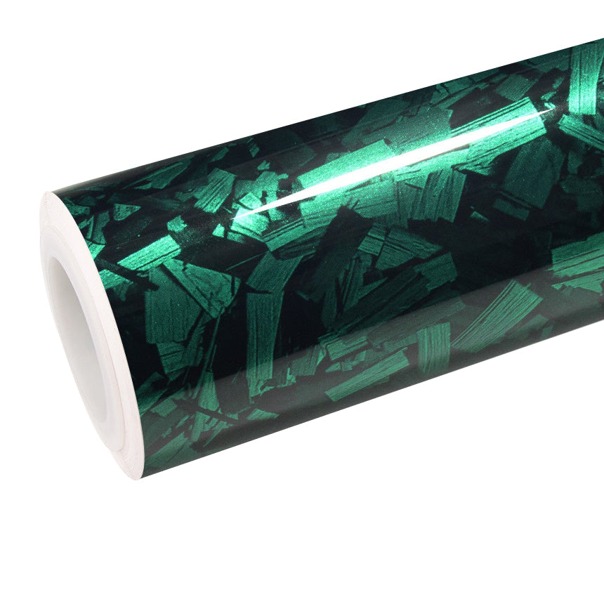 Gloss Carbon Fiber Green Vinyl Wrap