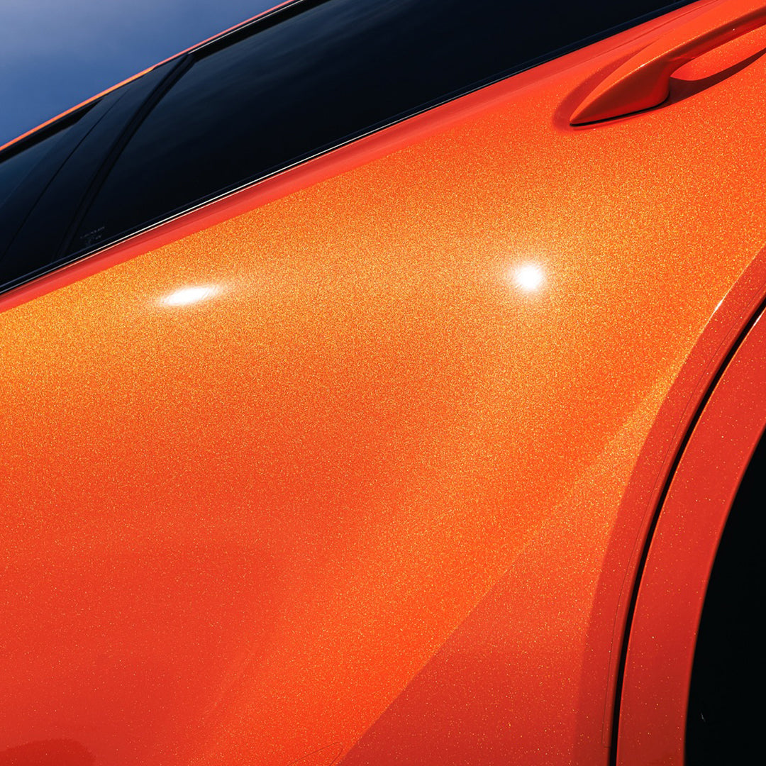 Gloss Metallic Flame Orange Vinyl Wrap