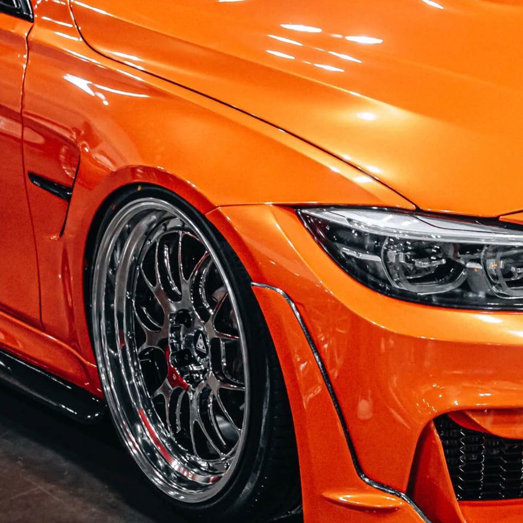 Gloss Metallic Molten Orange Vinyl Wrap