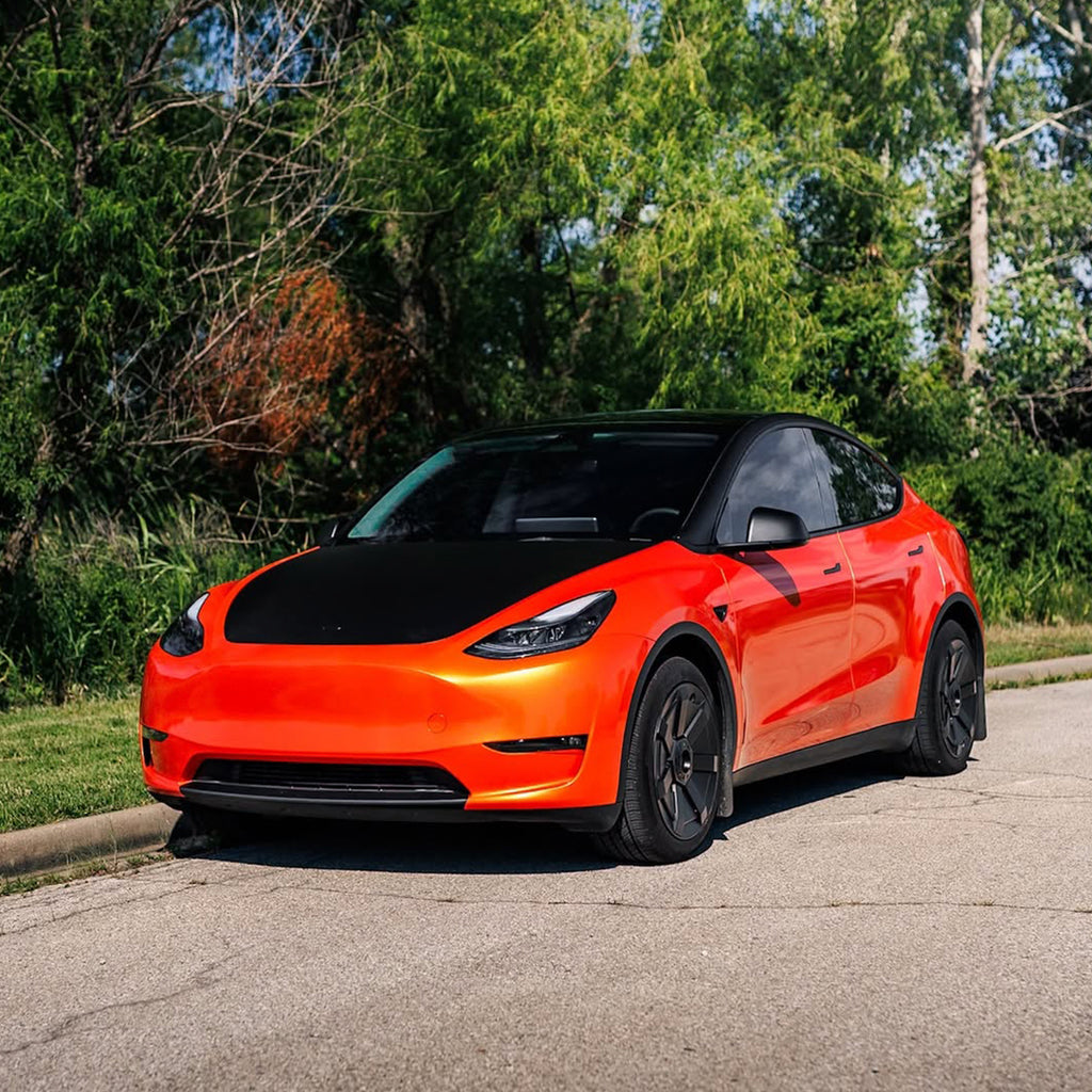 Gloss Metallic Orange Vinyl Wrap