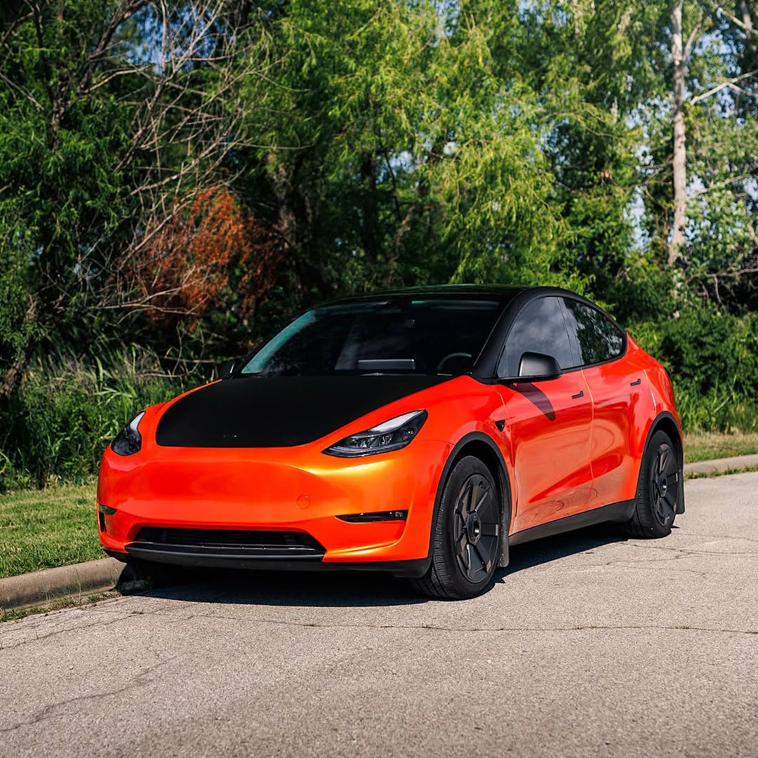 Gloss Metallic Orange Vinyl Wrap