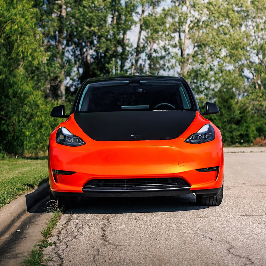 Gloss Metallic Orange Vinyl Wrap