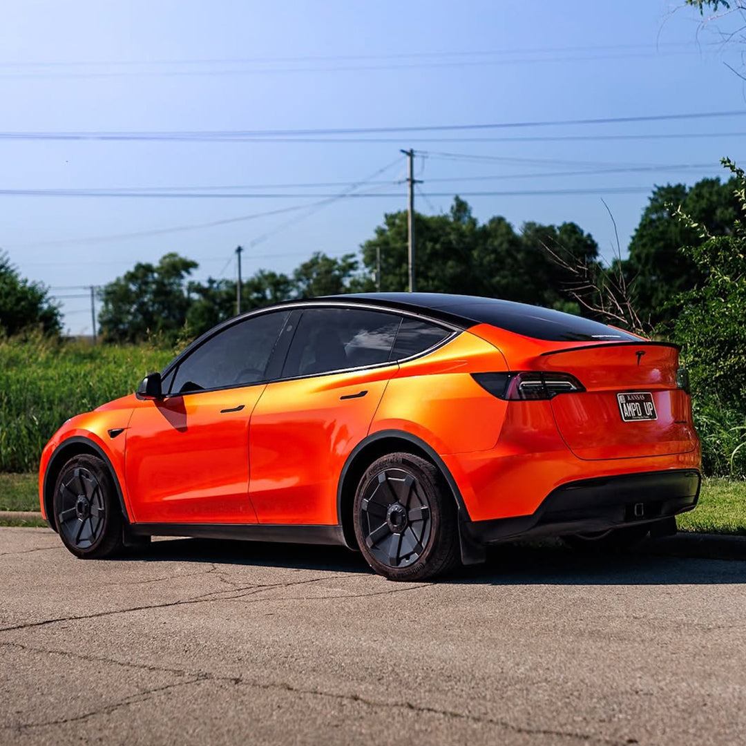 Gloss Metallic Orange Vinyl Wrap