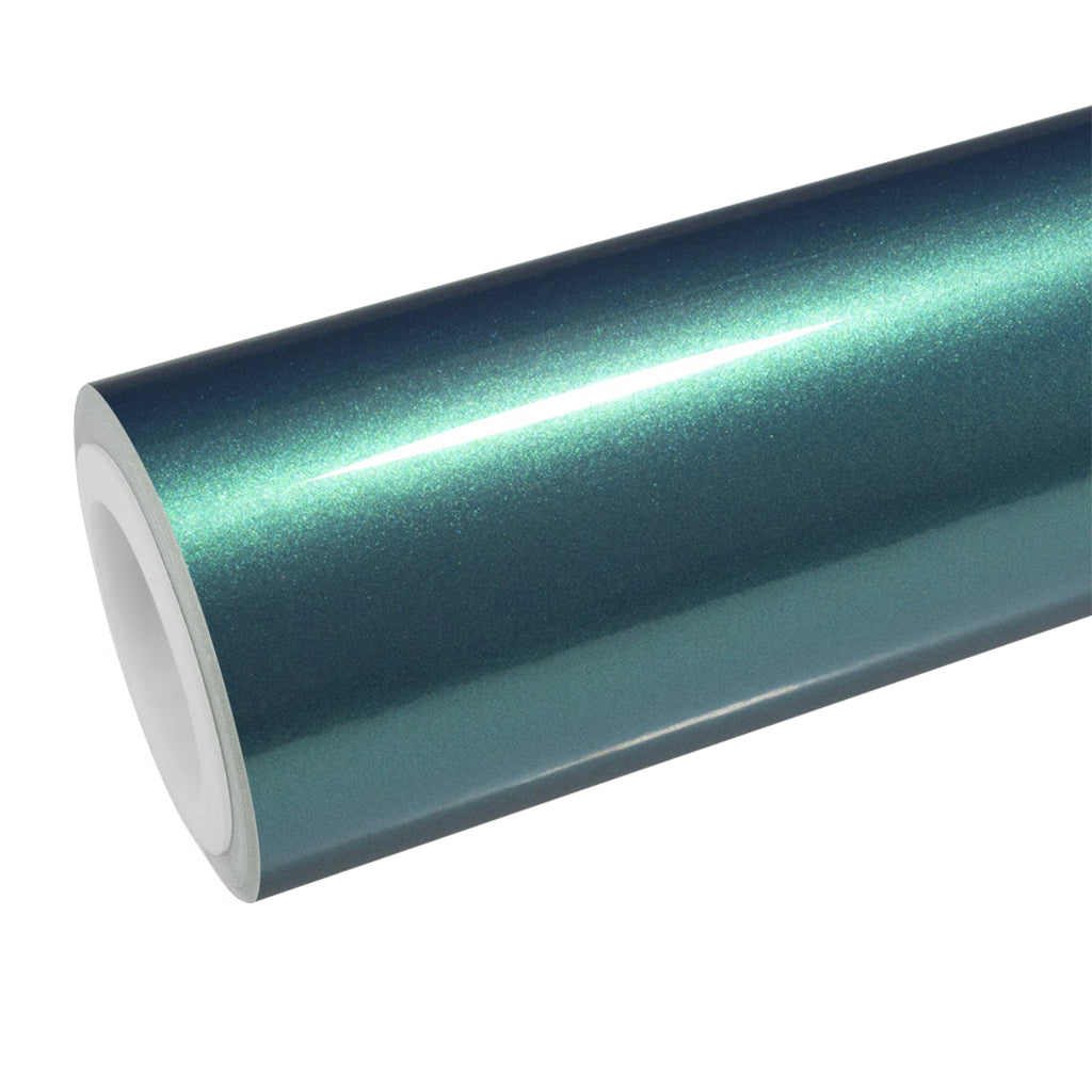 Gloss Metallic Peacock Green Vinyl Wrap - product view 1