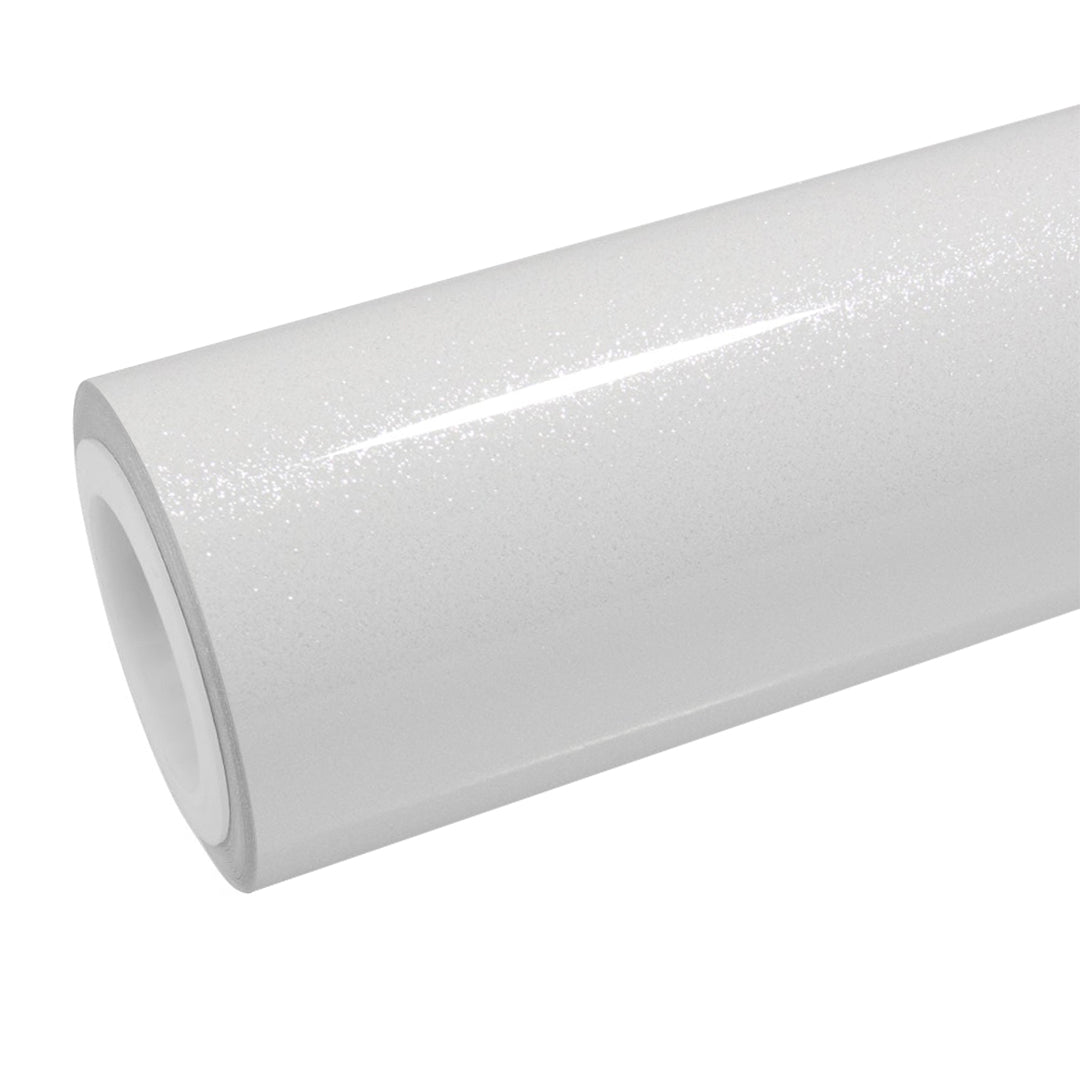 Gloss Metallic Sparkle White Vinyl Wrap - product view 1