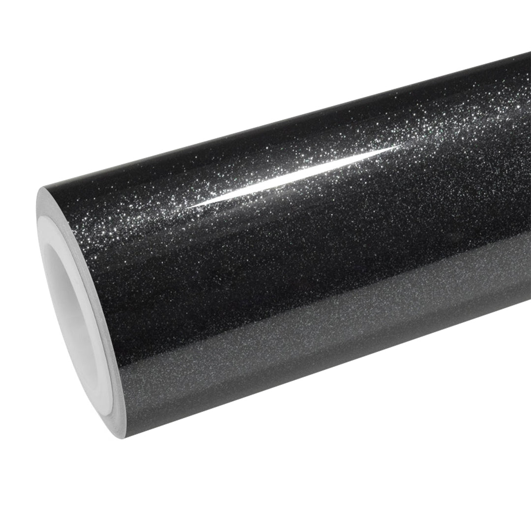Gloss Pearl Sparkle Black Vinyl Wrap - product view 1