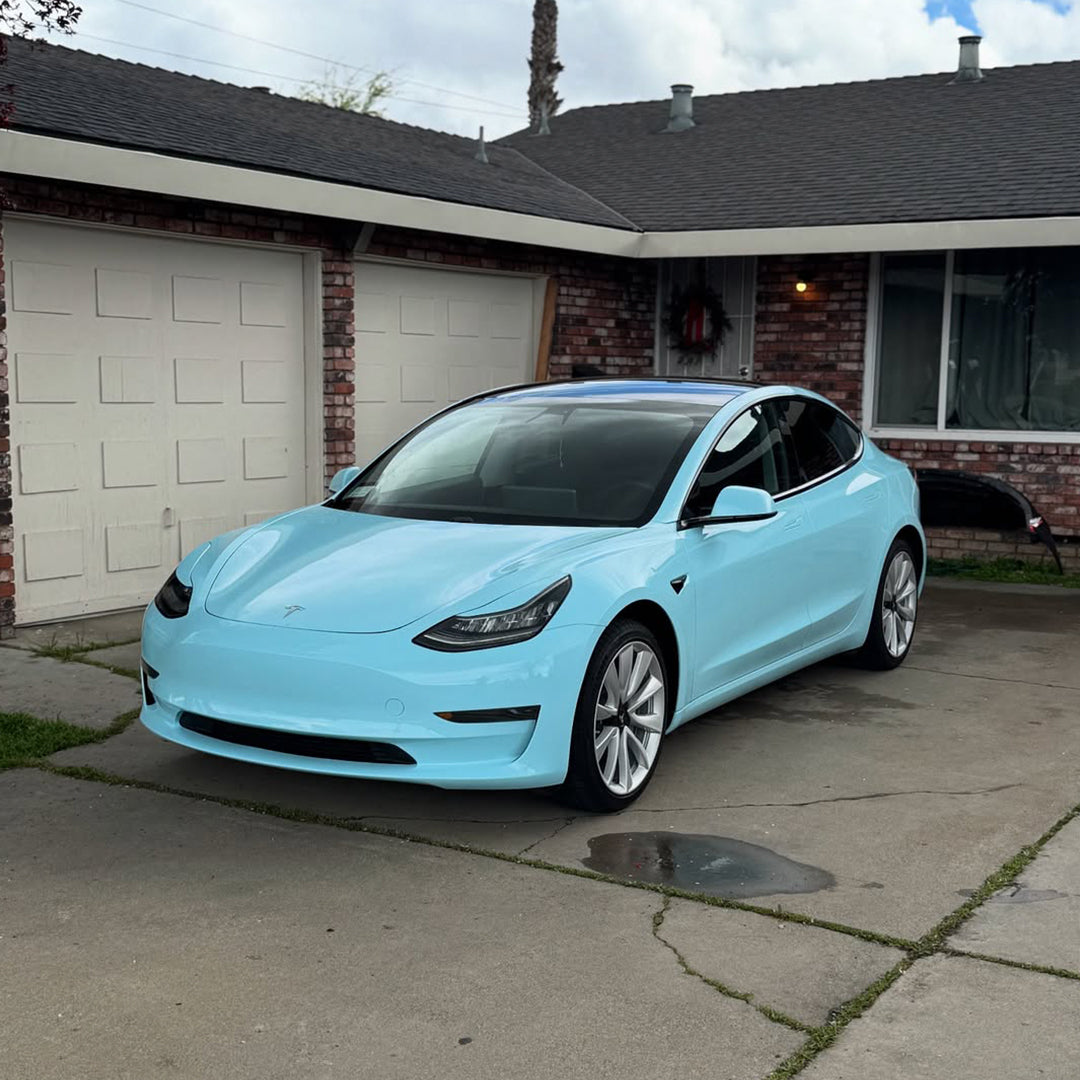 Gloss Sky Blue Vinyl Wrap