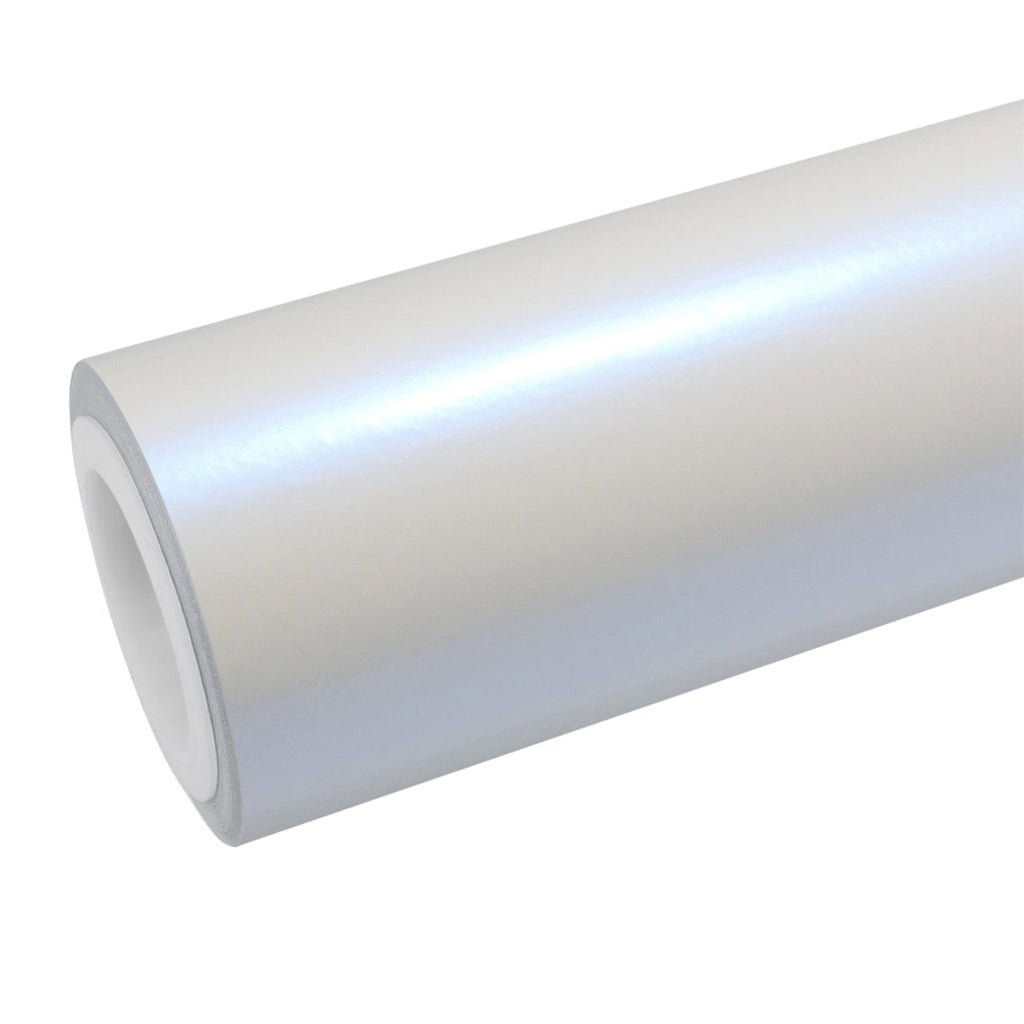 Gloss White Blue Vinyl Wrap - product view 1