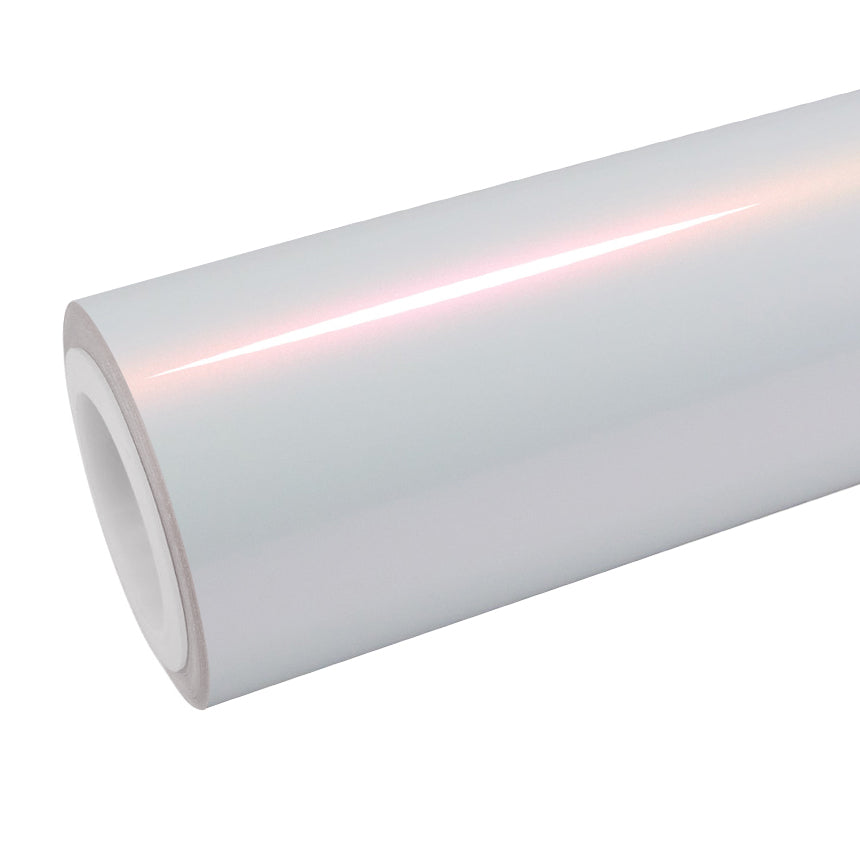 Gloss White Red Vinyl Wrap main product view