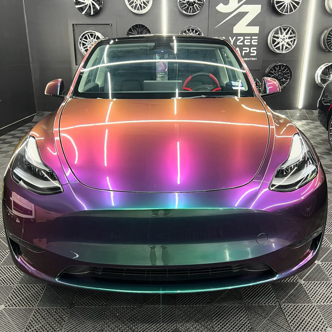 Glossy Green Galaxy Vinyl Wrap