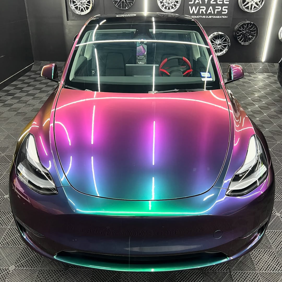 Glossy Green Galaxy Vinyl Wrap